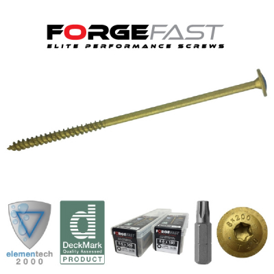 ForgeFast Const Screw  8.0x300 Per 25 2000h Tan     Torx Comp