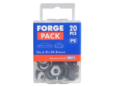 ForgePack Plastic Dome Cap 20 per pack   No.6-8's   Brown